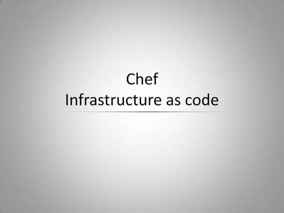 Chef introduction