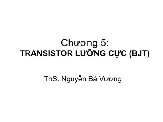 Chuong 05 transistor bjt