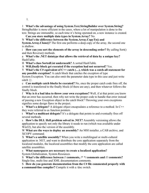 C# interview