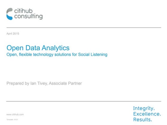 Citihub Open Source and Cloud approach to Social Media Listening