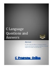 C language 100 questions answers