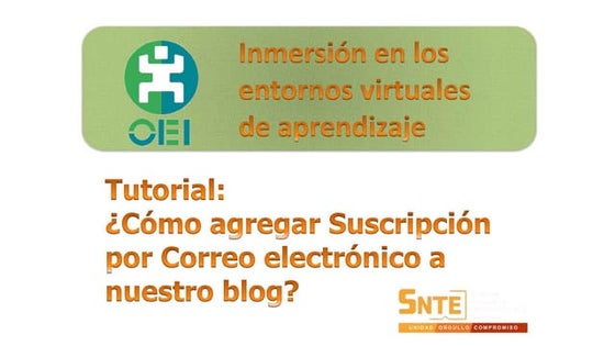 Cómo agregar Suscripción de Correo al Blog