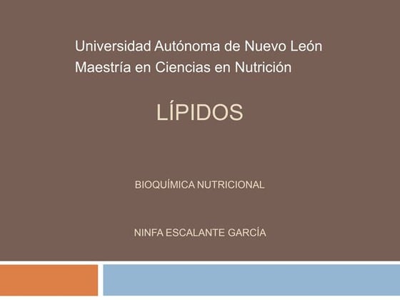 Clase de lípidos
