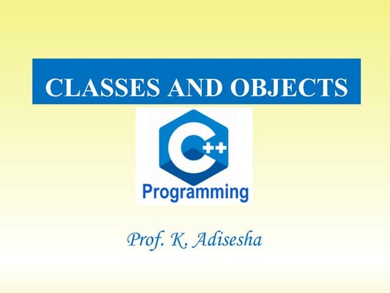 Class and object