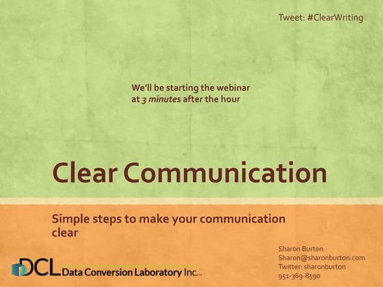 Clear Writing: Simple Steps to Make Your Communication Clear
