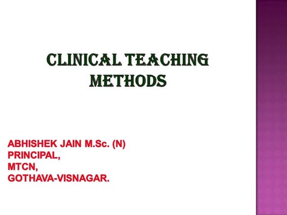 Clinical teaching methods