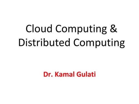 Cloud Computing & Distributed Computing