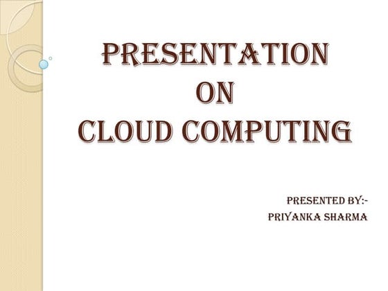 Cloud computing presentation