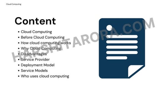 Cloud computing presentation