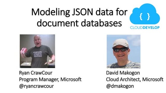 Modeling JSON data for NoSQL document databases