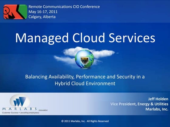 Managed Cloud Services CIO Conference Oil Gas