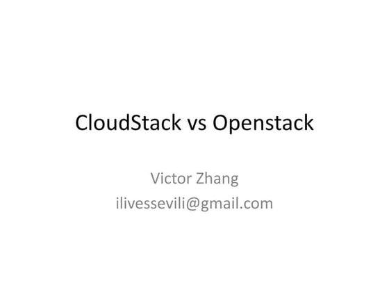CloudStack vs OpenStack