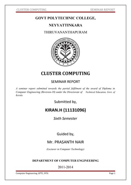Clusetrreport