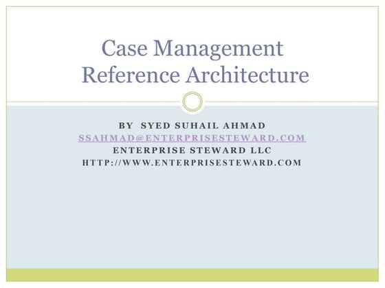 Case Management Reference Architecture