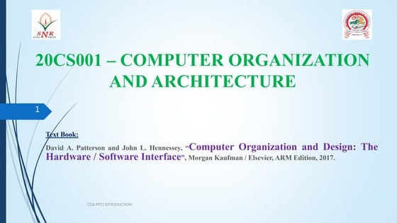 COMPUTER ORGANIZATION AND ARCHITECTURE