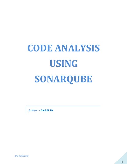 Java Source Code Analysis using SonarQube