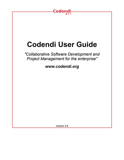 Codendi 4.0 User Guide