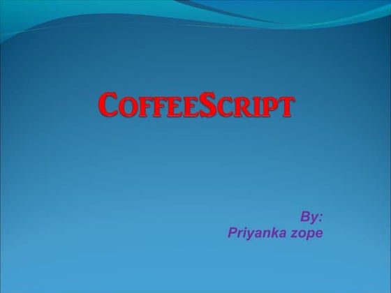 Coffee script final