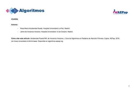 Algoritmos AEPap: cojera