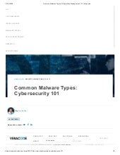 Common Malware Types Vulnerability Management