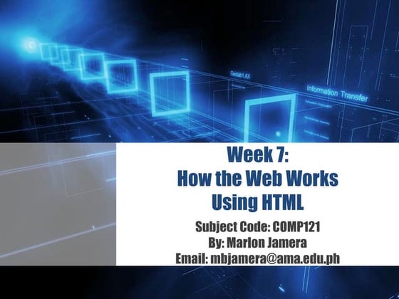 How the Web Works Using HTML