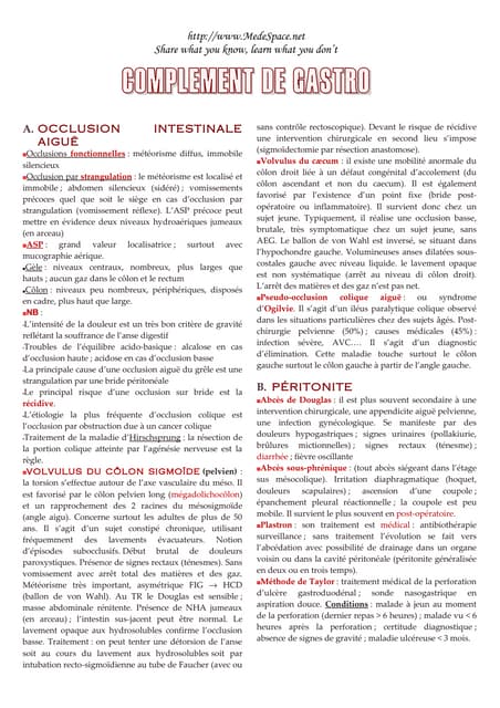 Complément de Gastrologie