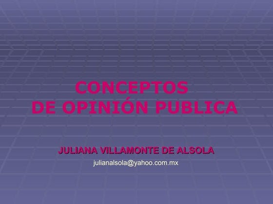 Conceptos de Opinión Publica