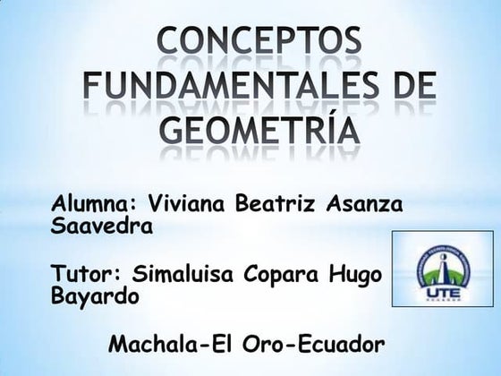 Conceptos fundamentales de geometría