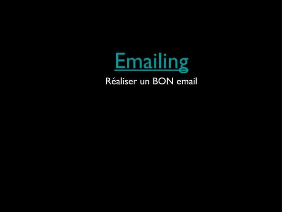 Concevoir emailing-email