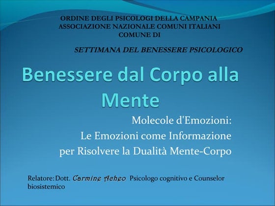 Benessere dal Corpo alla Mente
