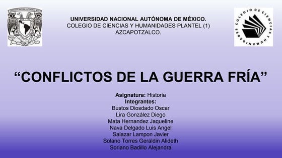 Conflictos de la guerra fría