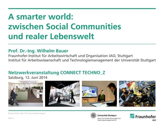 A smarter world: Balance zwischen Social Communities und realer Lebenswelt