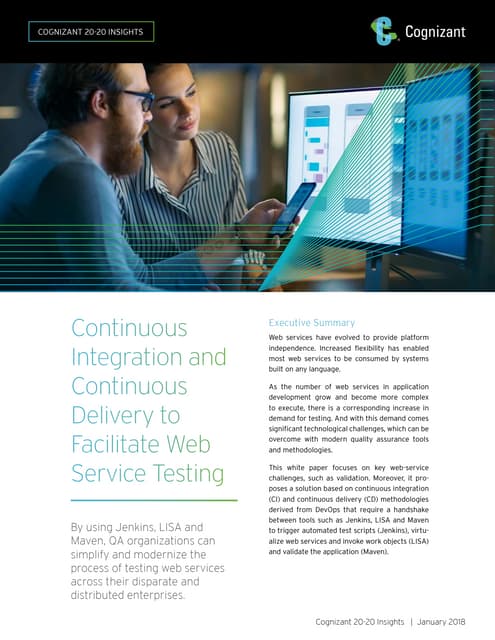 Continuous Integration and Continuous Delivery to Facilitate Web Service Testing