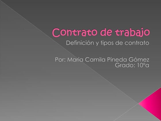 Contrato de trabajo