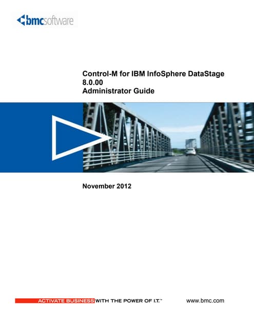 Control m ibm info shpere data stage control module