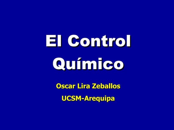 Control químico de Plagas Agrícolas