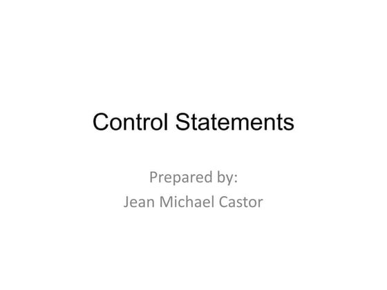 Control statements  in Java