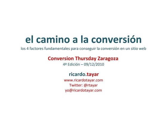 Factores principales para conseguir conversion web.