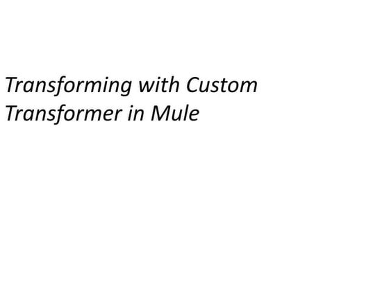 Converting with custom transformer 