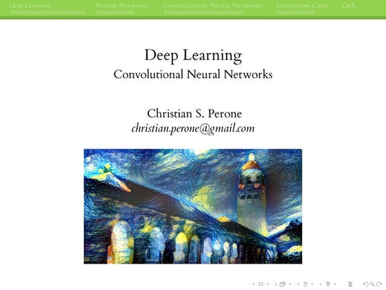 Deep Learning - Convolutional Neural Networks
