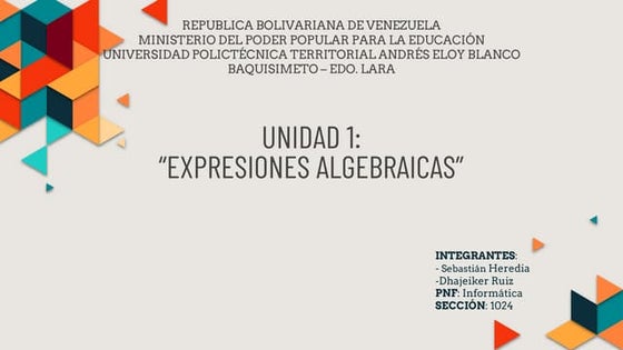 Expresiones Algebraicas