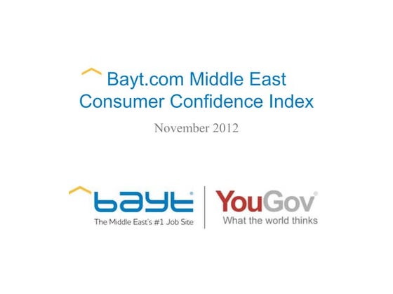The Middle East Consumer Confidence Index- November 2012