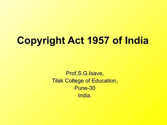 Copyright Act 1957