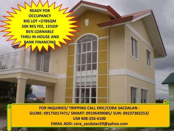 Mga murang bahay at lupa rush rush for sale in cavite, ready for occupancy ho...