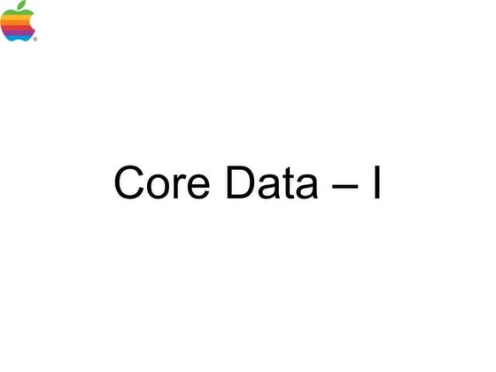 Pune-Cocoa: Core data - I