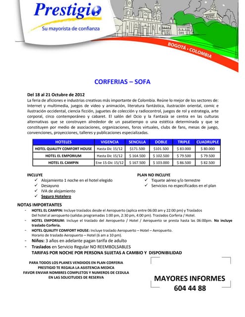 Corferias sofa