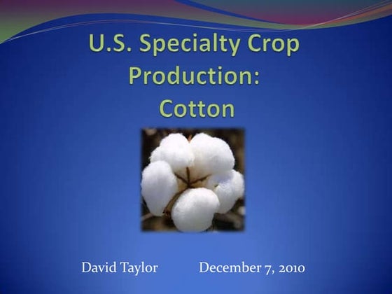 Cotton Crop Presentation
