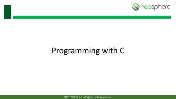 C programming Workshop