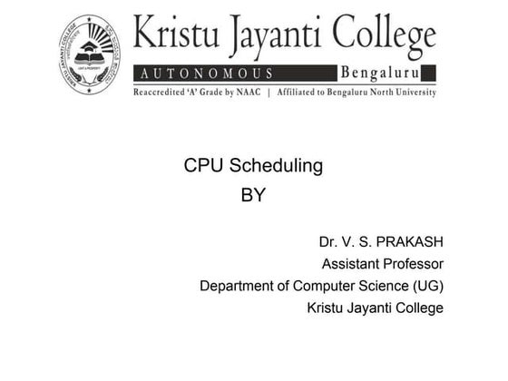 Cpu scheduling