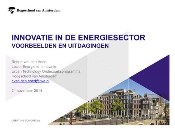 Robert van den Hoed (HvA) over Innovaties in de energie sector @ KvK Mix&Match
